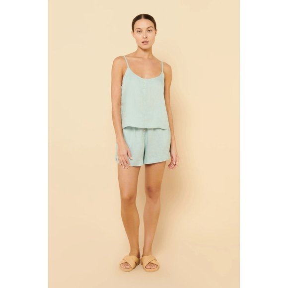 Ro&De Women's Button Up Front Cami Blouse Top XFJ502023RK Sky Blue Size Small - Picture 1 of 9